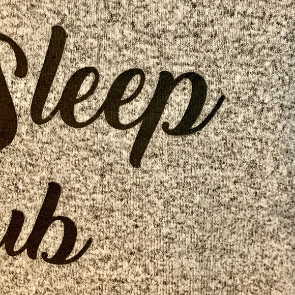 Free Press Sweatshirt Large “No Sleep Club” Script Oversized Rayon Poly Spandex - Picture 11 of 15